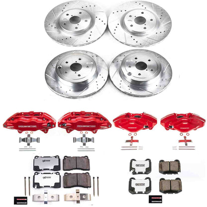 PowerStop Power Stop 08-14 Subaru Impreza Z26 Street Kit w/ Calipers - Front and Rear KC4490-26