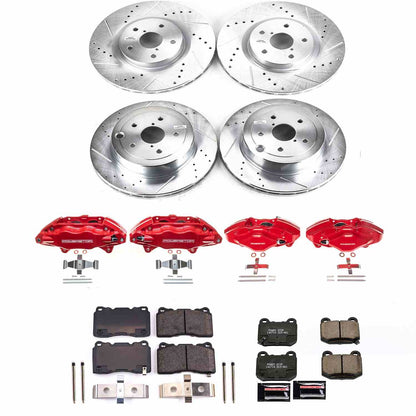 PowerStop Power Stop 08-14 Subaru Impreza Z23 Evolution Kit w/ Calipers - Front and Rear KC4490