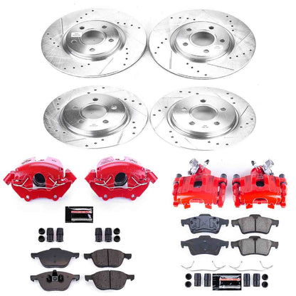 PowerStop Power Stop 04-05 Volvo S40 Z23 Evolution Kit w/ Calipers - Front and Rear KC4492A
