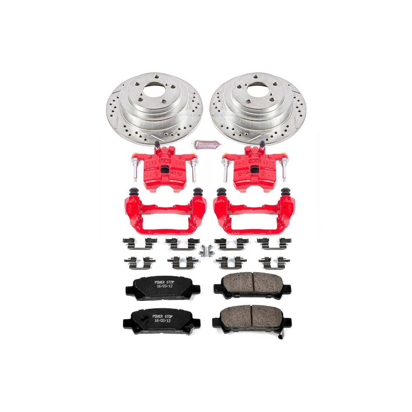 PowerStop Power Stop 98-03 Subaru Forester Z23 Evolution Kit w/ Calipers - Rear KC449