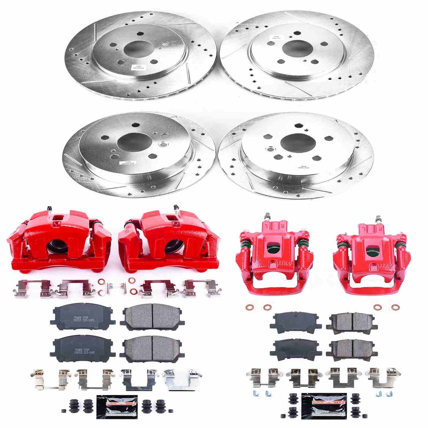 PowerStop Power Stop 04-06 Lexus RX330 Z23 Evolution Kit w/ Calipers - Front and Rear KC4530