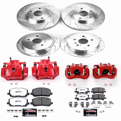 PowerStop Power Stop 04-07 Toyota High Lander Z23 Evolution Kit w/ Calipers - Front and Rear KC4531