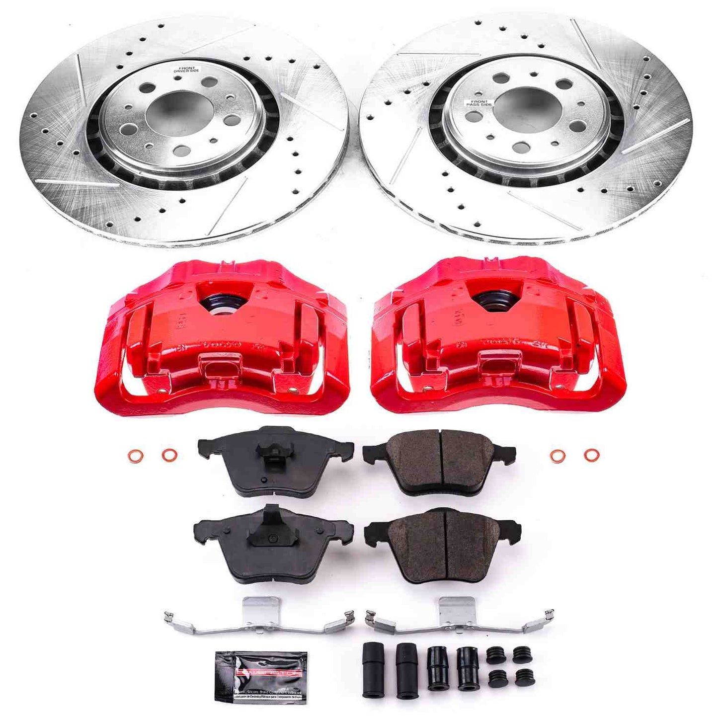 PowerStop Power Stop 03-14 Volvo XC90 Z23 Evolution Kit w/ Calipers - Front KC4552