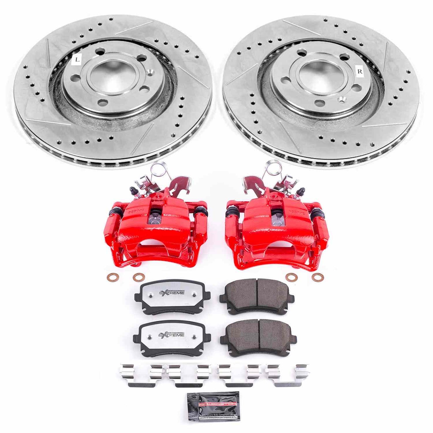PowerStop Power Stop 04-09 Audi S4 Rear Z26 Street Warrior Brake Kit w/Calipers KC4564-26