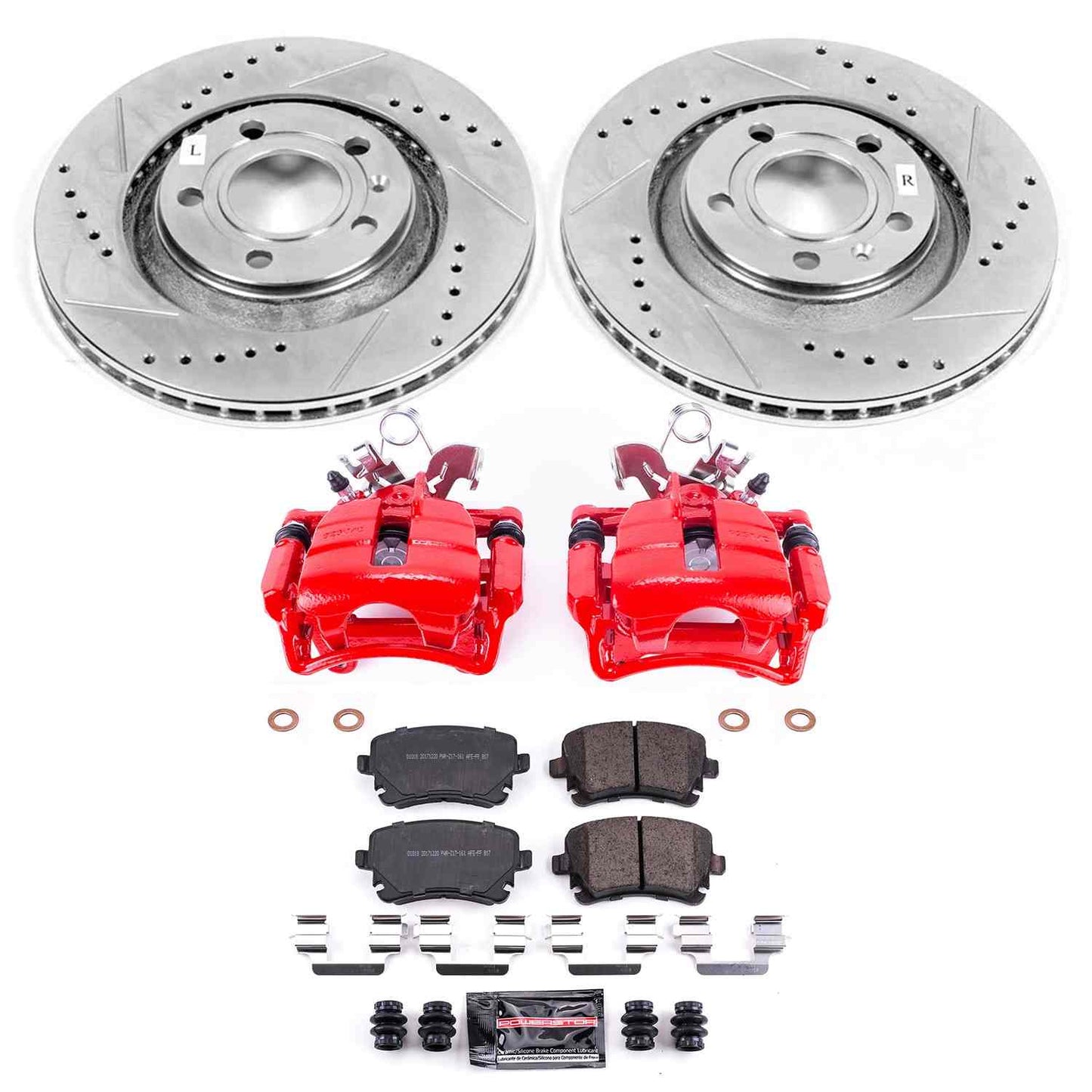 PowerStop Power Stop 04-09 Audi S4 Z23 Evolution Kit w/ Calipers - Rear KC4564