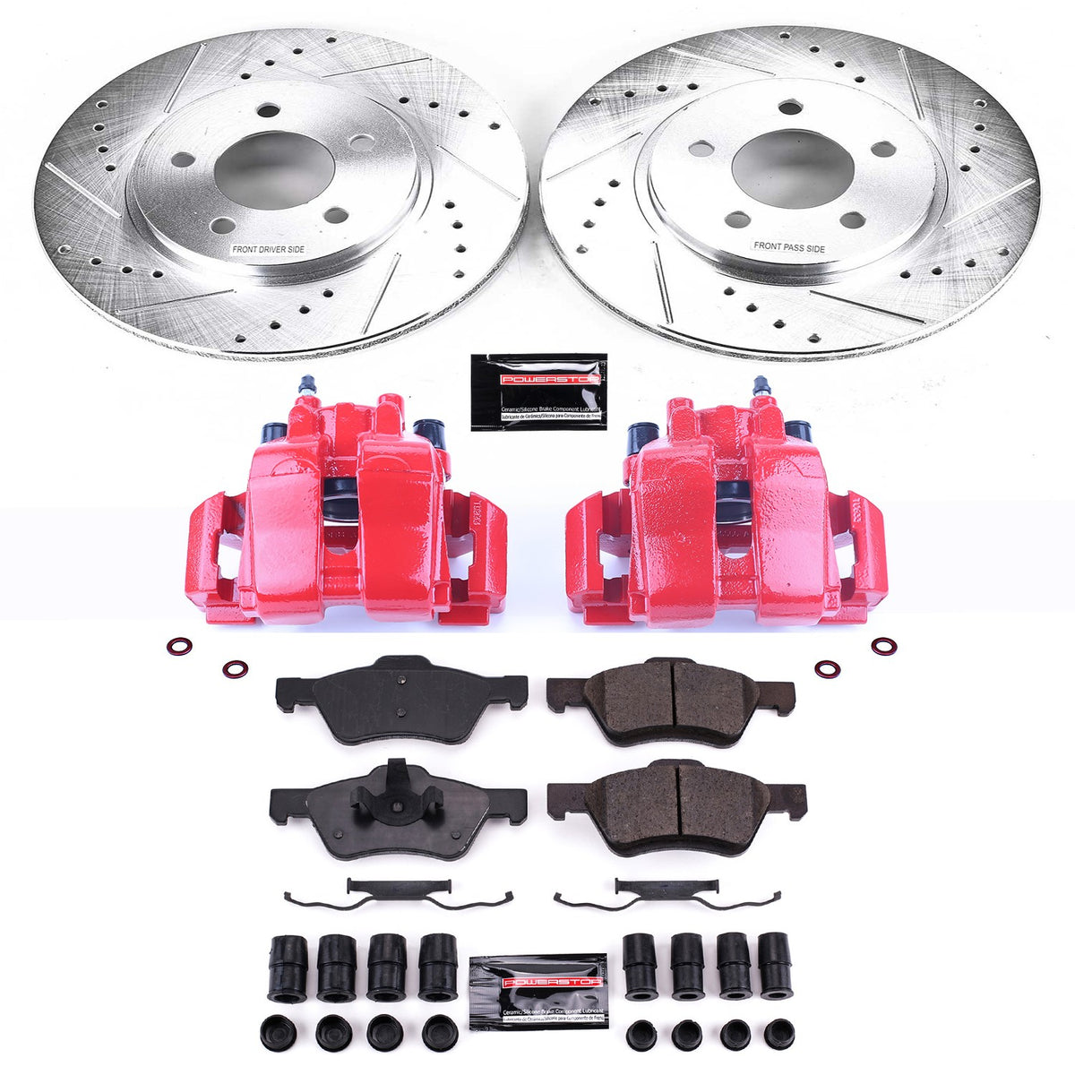PowerStop Power Stop 07-10 Ford Escape Z23 Evolution Kit w/ Calipers - Front KC4580A