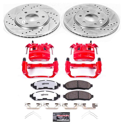 PowerStop Power Stop 05-18 Nissan Frontier Front Z36 Truck & Tow Brake Kit w/Calipers KC4611-36