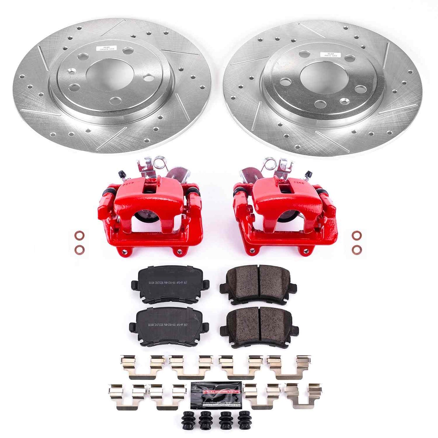 PowerStop Power Stop 05-09 Audi A4 Z23 Evolution Kit w/ Calipers - Rear KC4624