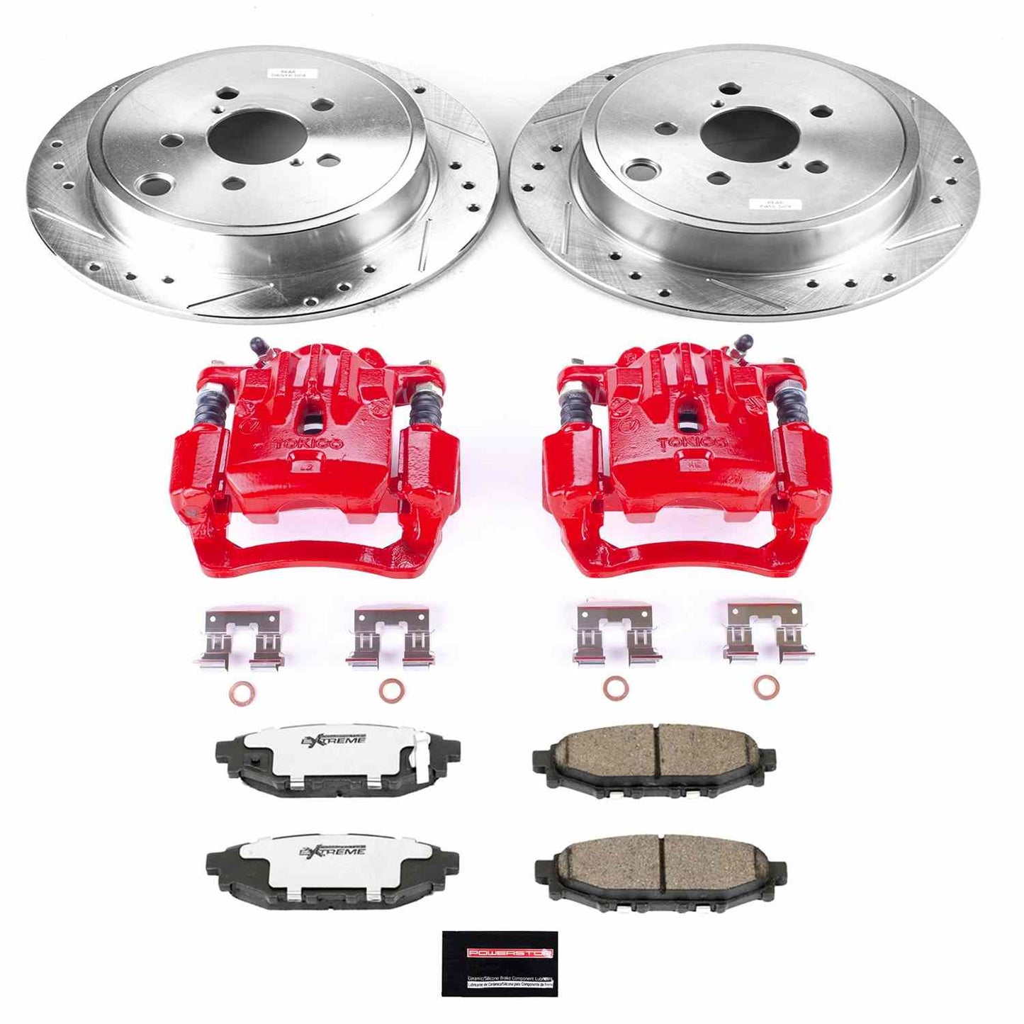 PowerStop Power Stop 10-14 Subaru Legacy Rear Z26 Street Warrior Brake Kit w/Calipers KC4631A-26