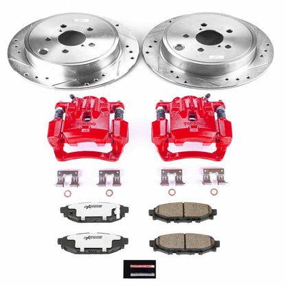 PowerStop Power Stop 10-14 Subaru Legacy Rear Z26 Street Warrior Brake Kit w/Calipers KC4631A-26