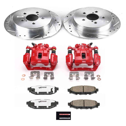 PowerStop Power Stop 2005 Subaru Legacy Rear Z26 Street Warrior Brake Kit w/Calipers KC4632-26