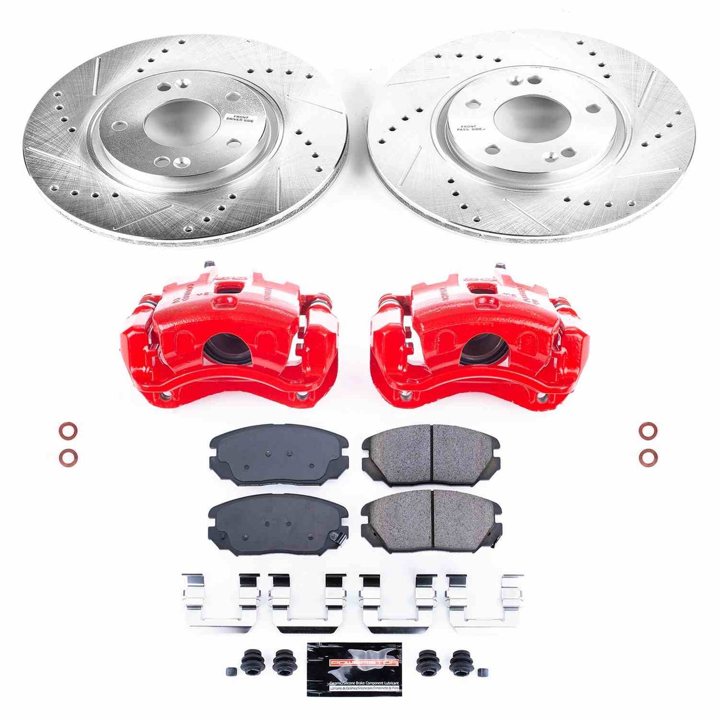 PowerStop Power Stop 06-10 Hyundai Sonata Z23 Evolution Kit w/ Calipers - Front KC4647A