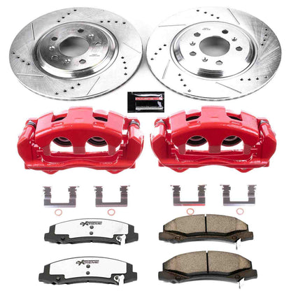 PowerStop Power Stop 08-09 Buick Allure Front Z26 Street Warrior Brake Kit w/Calipers KC4654-26