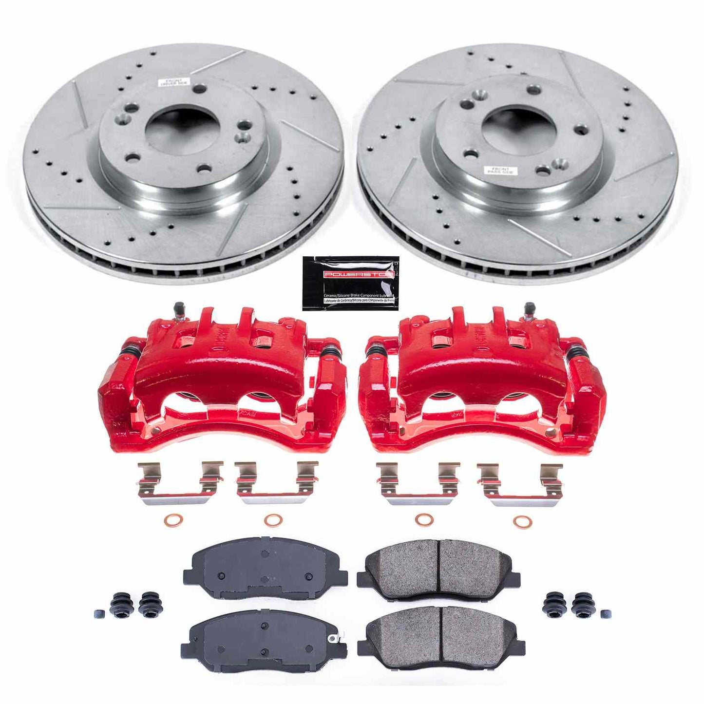 PowerStop Power Stop 07-09 Hyundai Santa Fe Z23 Evolution Kit w/ Calipers - Front KC4665