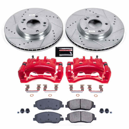 PowerStop Power Stop 07-09 Hyundai Santa Fe Z23 Evolution Kit w/ Calipers - Front KC4665
