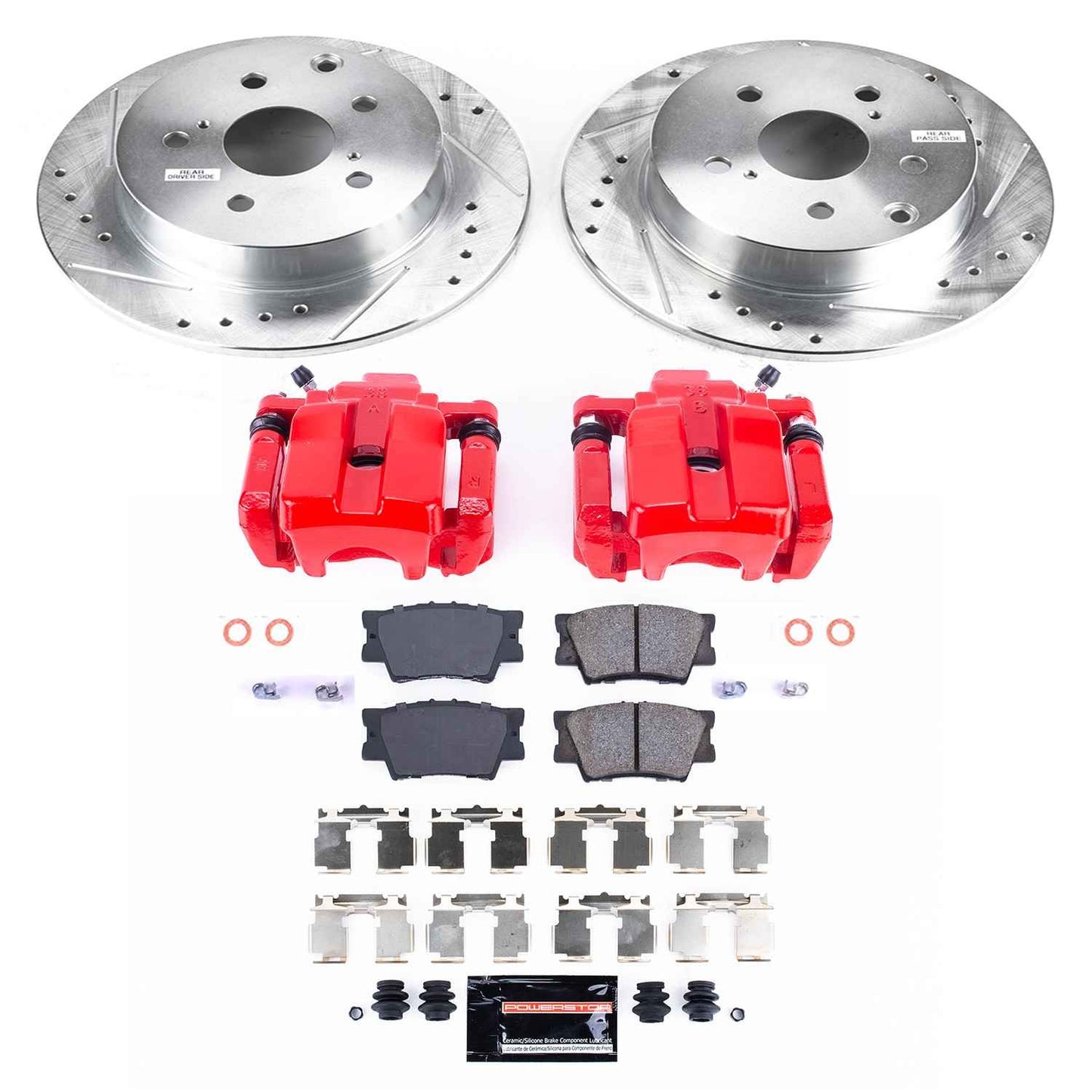 PowerStop Power Stop 09-10 Pontiac Vibe Z23 Evolution Kit w/ Calipers - Rear KC4670