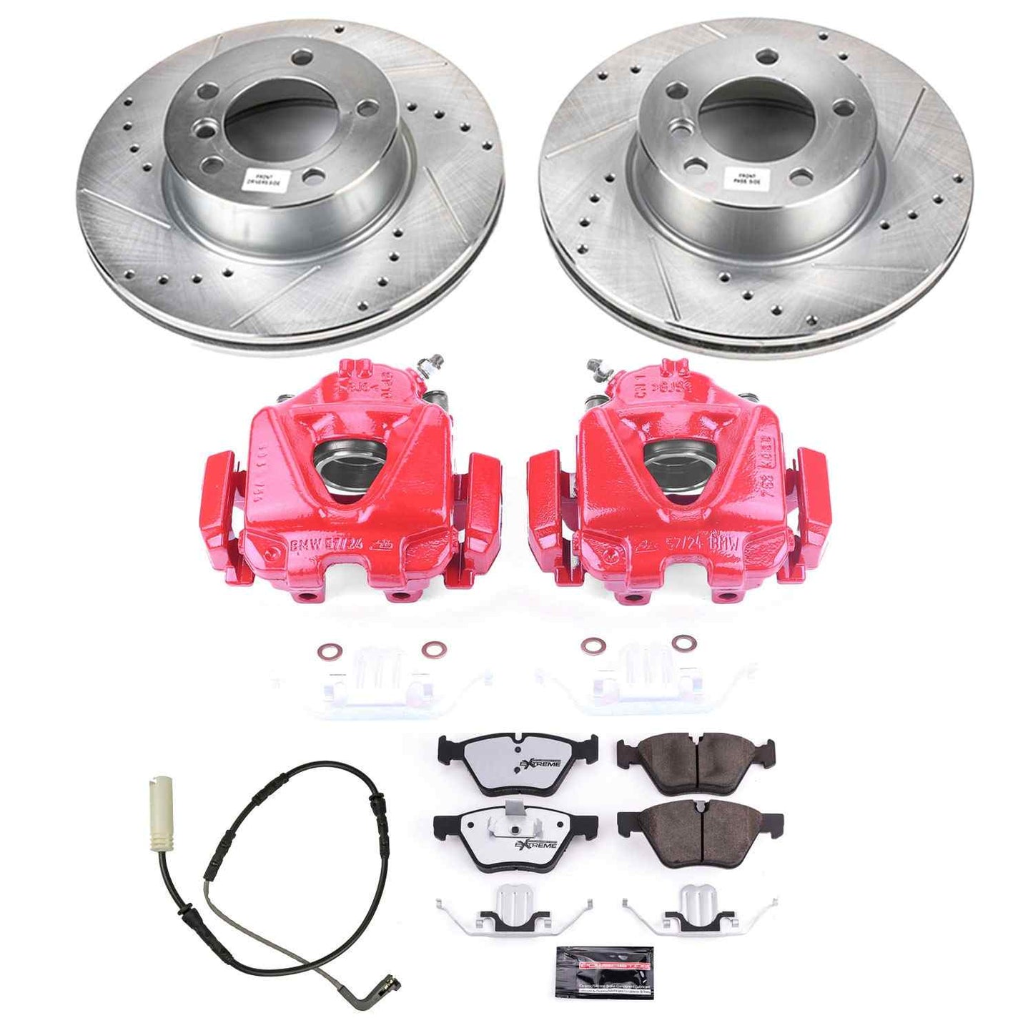 PowerStop Power Stop 08-10 BMW 328i Front Z26 Street Warrior Brake Kit w/Calipers KC4677-26