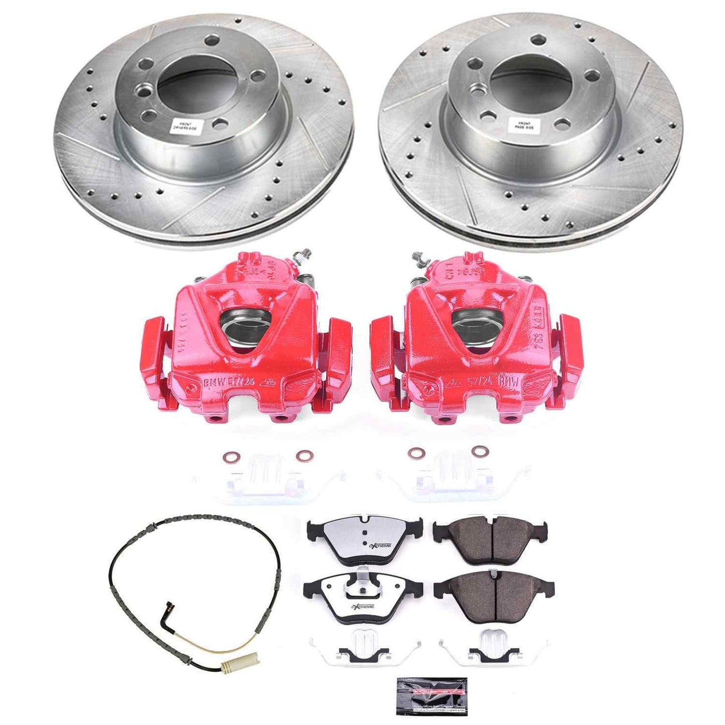 PowerStop Power Stop 09-10 BMW 328i xDrive Front Z26 Street Warrior Brake Kit w/Calipers KC4678-26