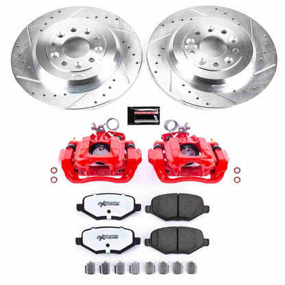 PowerStop Power Stop 11-15 Ford Edge Rear Z36 Truck & Tow Brake Kit w/Calipers KC4744C-36