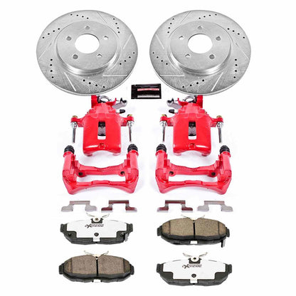 PowerStop Power Stop 11-14 Ford Mustang Rear Z26 Street Warrior Brake Kit w/Calipers KC4749-26