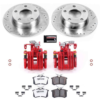 PowerStop Power Stop 99-04 Audi A6 Quattro Rear Z26 Street Warrior Brake Kit w/Calipers KC4845-26