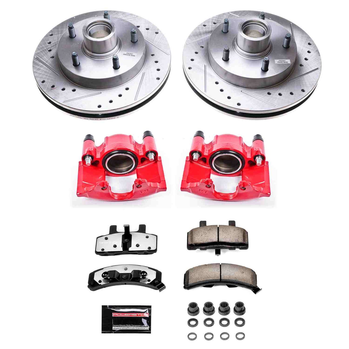 PowerStop Power Stop 94-99 Dodge Ram 1500 Front Z36 Truck & Tow Brake Kit w/Calipers KC4875-36