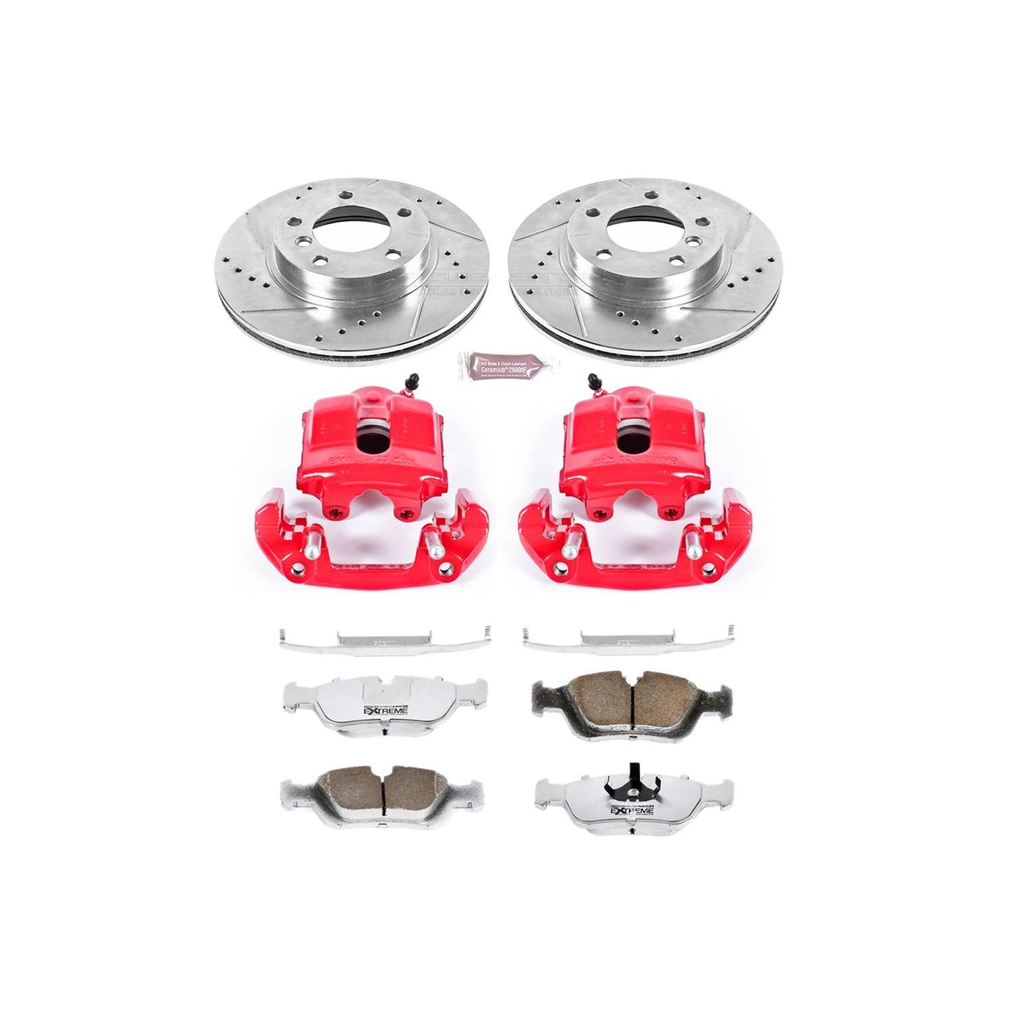 PowerStop Power Stop 92-98 BMW 318i Front Z26 Street Warrior Brake Kit w/Calipers KC496-26
