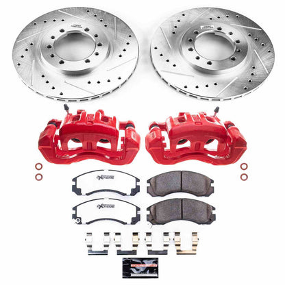 PowerStop Power Stop 96-91 Mitsubishi Montero Front Z26 Street Warrior Brake Kit w/Calipers KC4981-26