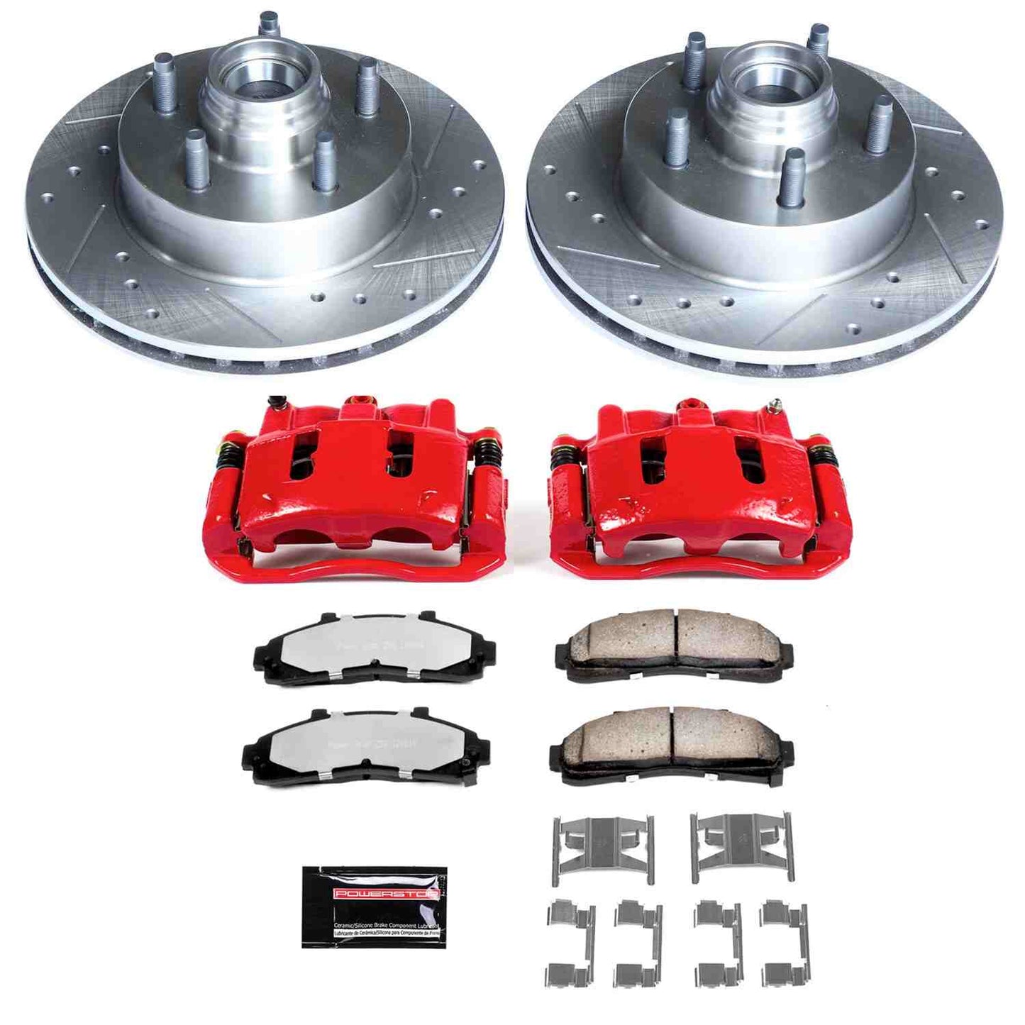 PowerStop Power Stop 98-02 Ford Ranger Front Z36 Truck & Tow Brake Kit w/Calipers KC5083-36
