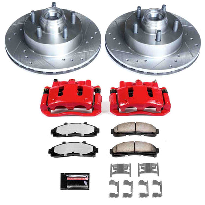 PowerStop Power Stop 98-02 Ford Ranger Front Z36 Truck & Tow Brake Kit w/Calipers KC5083-36