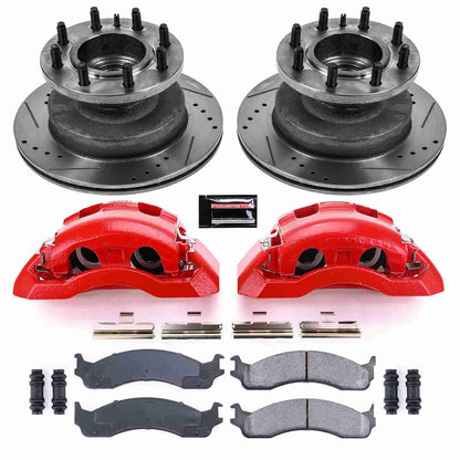 PowerStop Power Stop 99-02 Ford E-350 Econoline Club Wagon Z23 Evolution Kit w/ Calipers - Front KC5084A