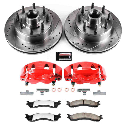 PowerStop Power Stop 2007 Ford E-150 Front Z36 Truck & Tow Brake Kit w/Calipers KC5088-36