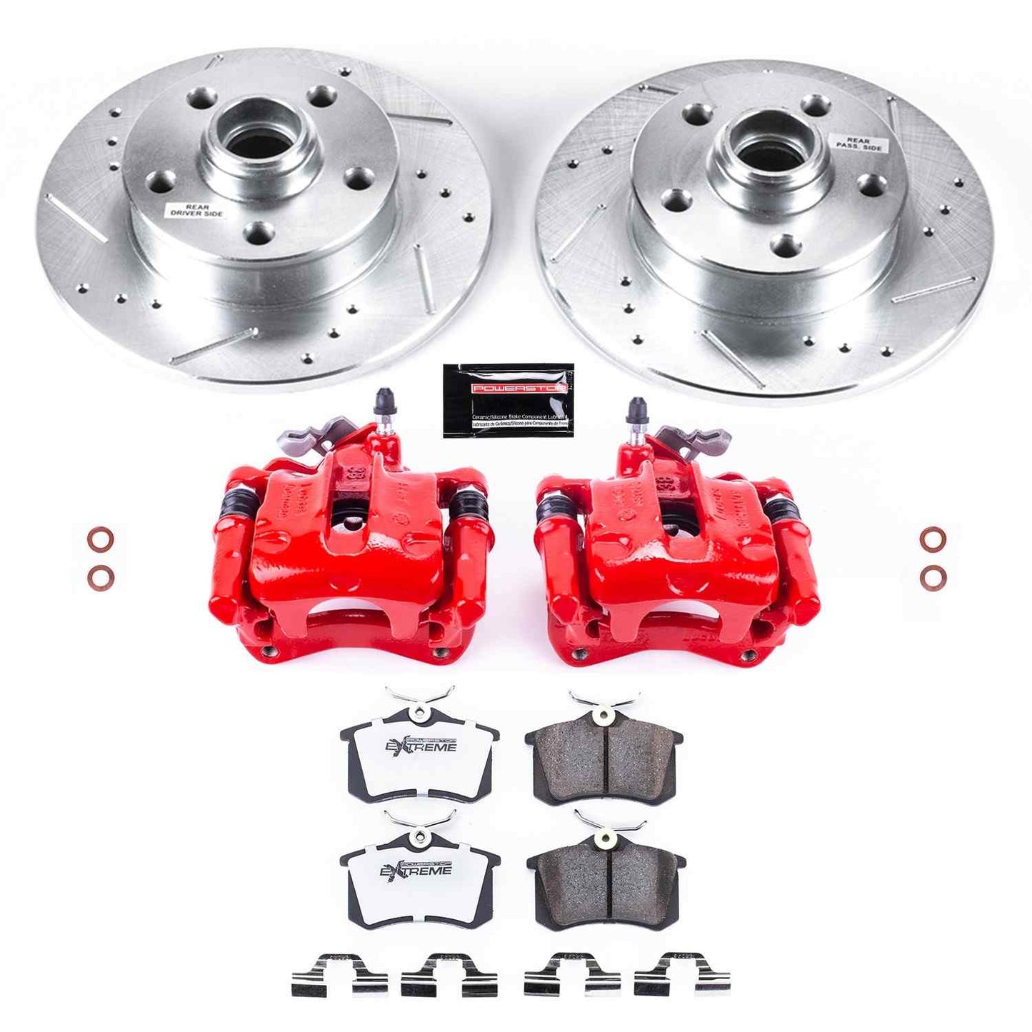 PowerStop Power Stop 92-95 Volkswagen Corrado Rear Z26 Street Warrior Brake Kit w/Calipers KC513-26
