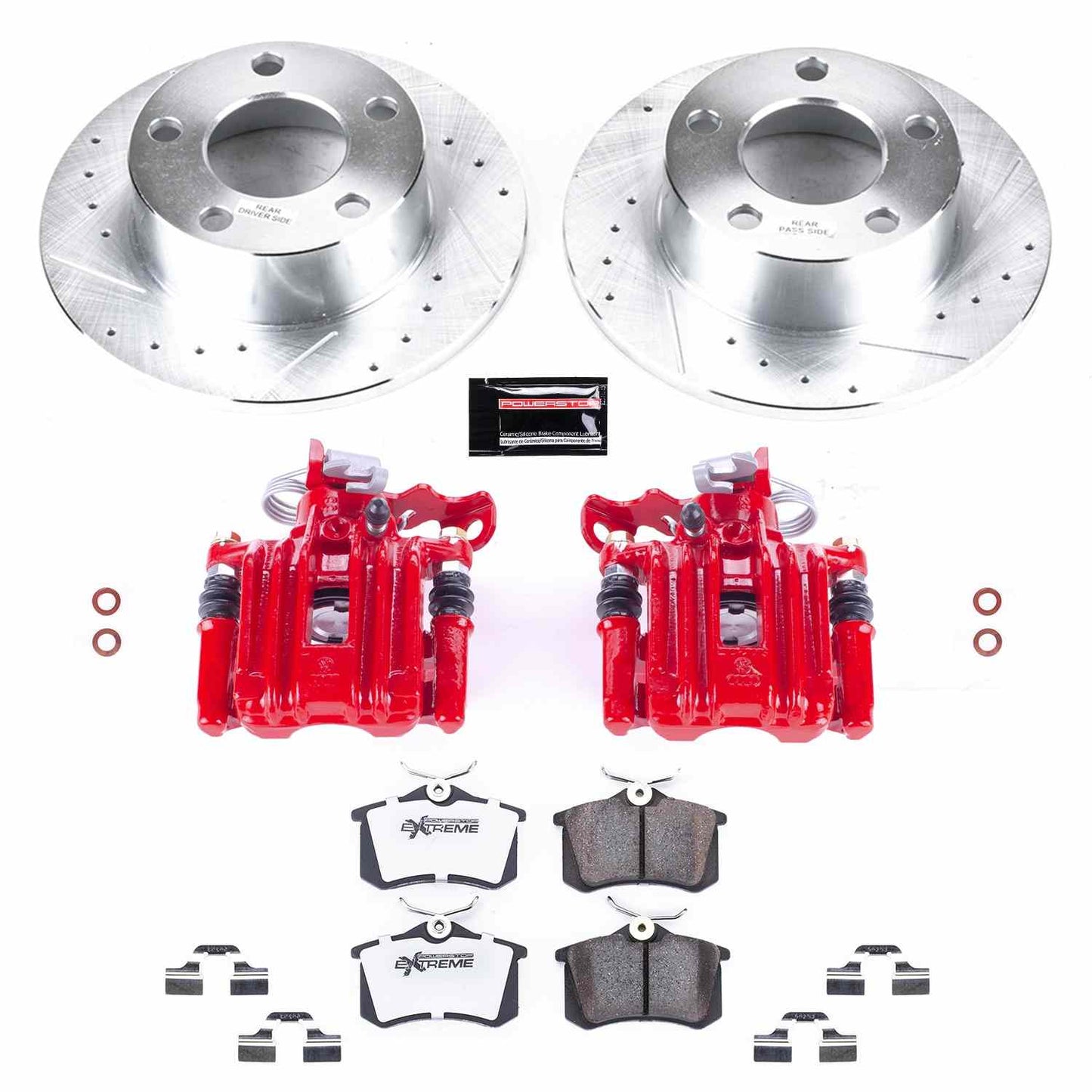 PowerStop Power Stop 98-04 Audi A6 Rear Z26 Street Warrior Brake Kit w/Calipers KC515-26