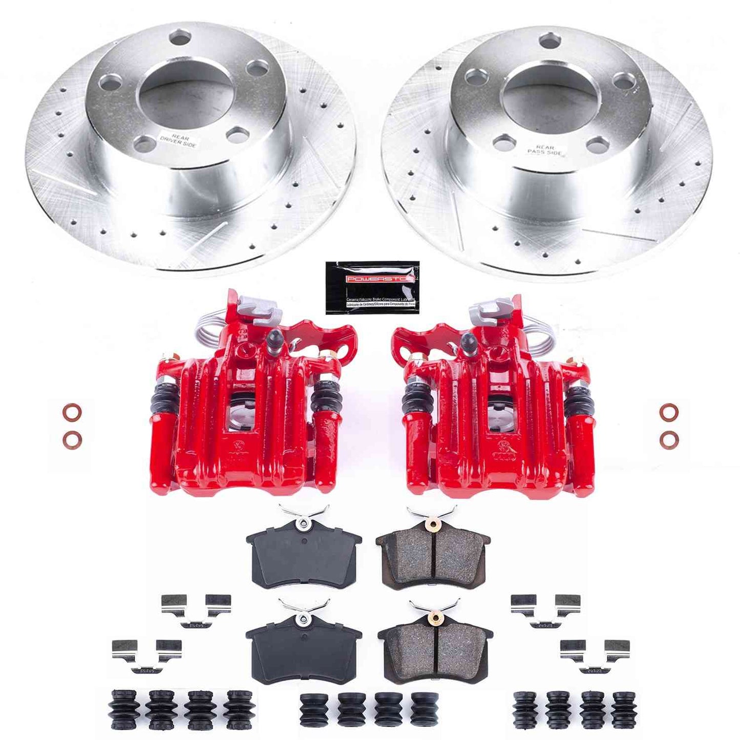 PowerStop Power Stop 98-04 Audi A6 Z23 Evolution Kit w/ Calipers - Rear KC515