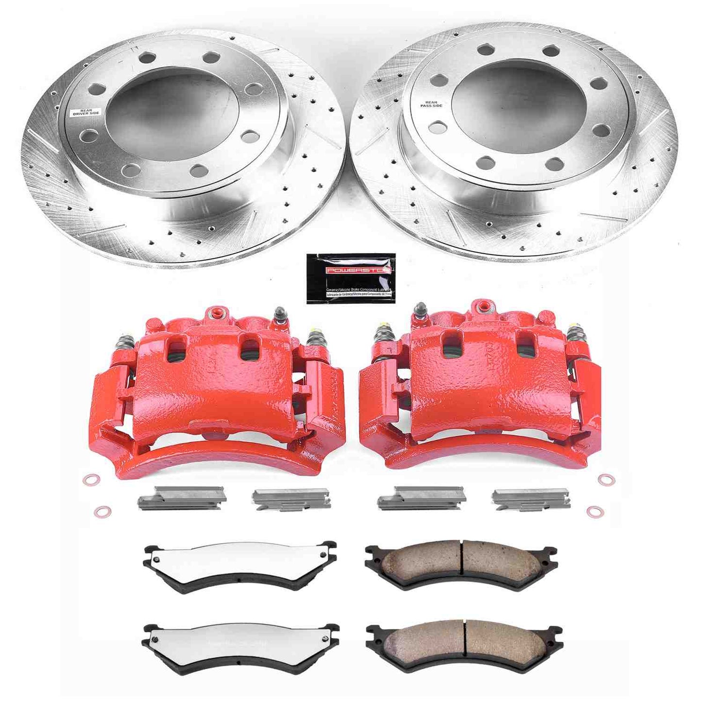 PowerStop Power Stop 2007 Ford E-150 Rear Z36 Truck & Tow Brake Kit w/Calipers KC5203-36