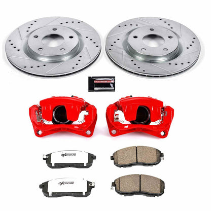 PowerStop Power Stop 07-12 Nissan Sentra Front Z26 Street Warrior Brake Kit w/Calipers KC5217A-26