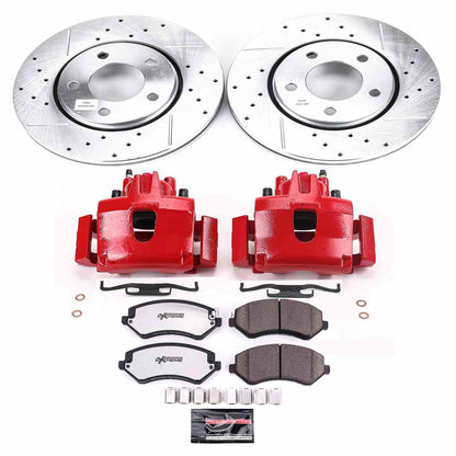 PowerStop Power Stop 2003 Chrysler Voyager Front Z36 Truck & Tow Brake Kit w/Calipers KC5244B-36