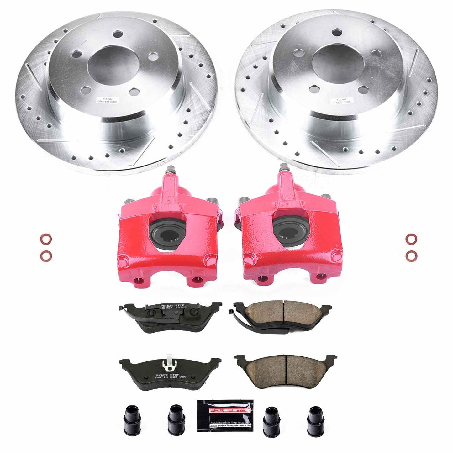 PowerStop Power Stop 01-07 Chrysler Town and Country Z23 Evolution Kit w/ Calipers - Rear KC5248