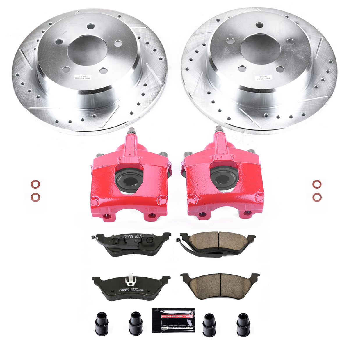 PowerStop Power Stop 01-07 Chrysler Town and Country Z23 Evolution Kit w/ Calipers - Rear KC5248