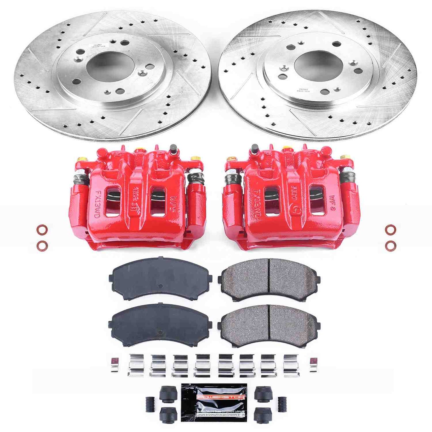 PowerStop Power Stop 04-11 Mitsubishi Endeavor Z23 Evolution Kit w/ Calipers - Front KC5258