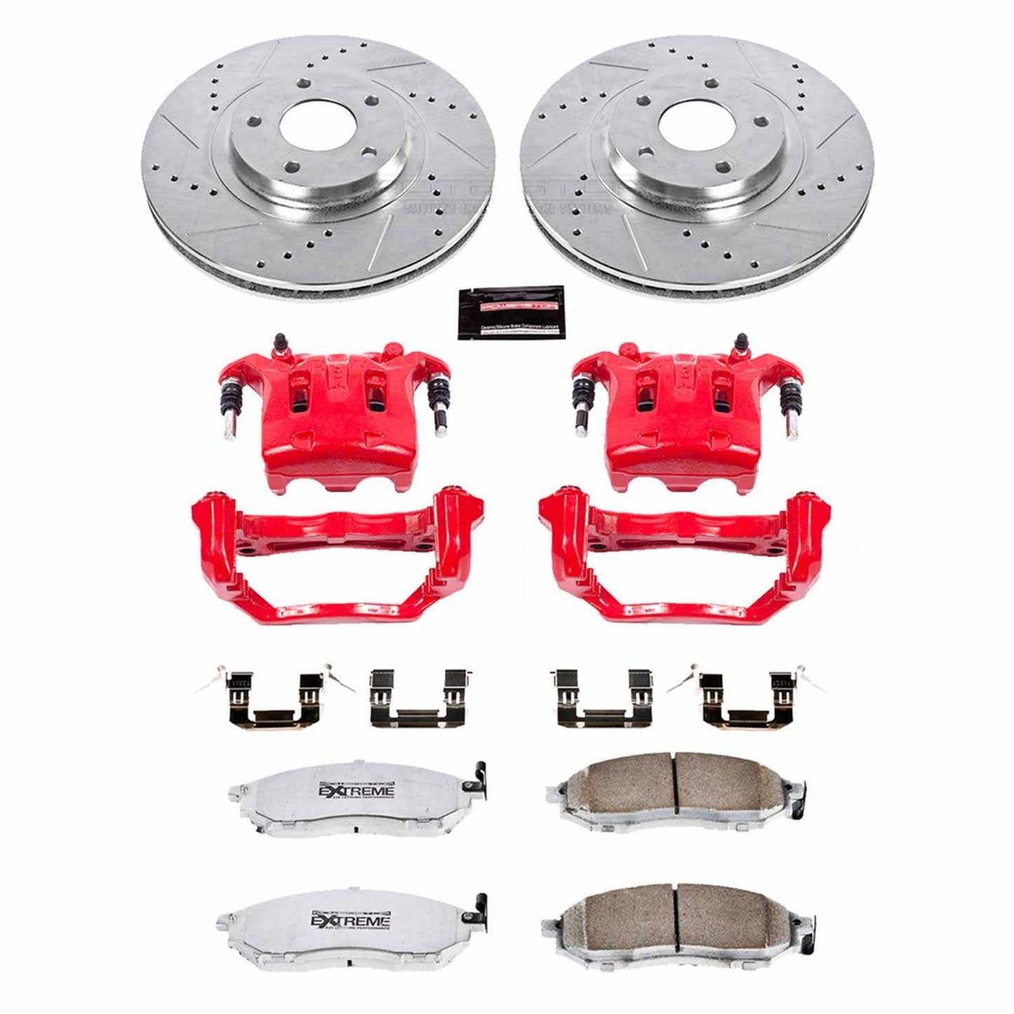 PowerStop Power Stop 11-14 Nissan Murano Front Z26 Street Warrior Brake Kit w/Calipers KC5263-26