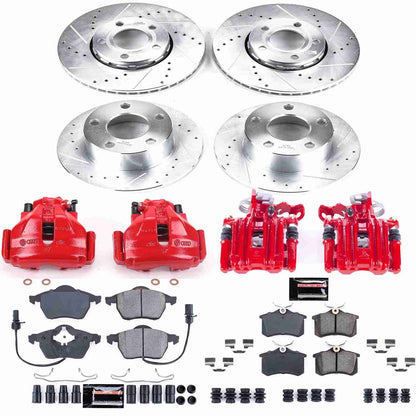 PowerStop Power Stop 98-01 Audi A6 Z23 Evolution Kit w/ Calipers - Front and Rear KC529