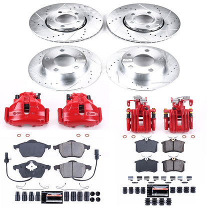 PowerStop Power Stop 98-01 Audi A6 Quattro Z23 Evolution Kit w/ Calipers - Front and Rear KC532