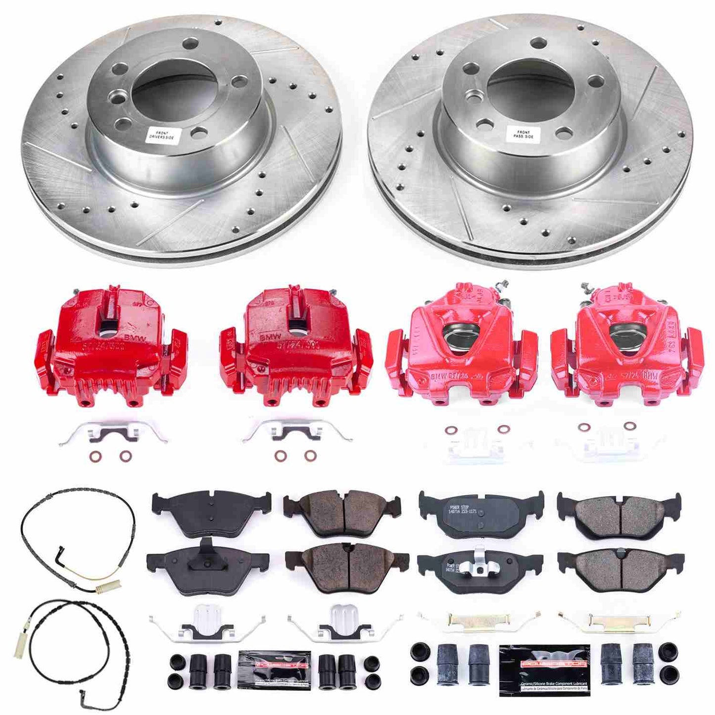 PowerStop Power Stop 2006 BMW 325xi Z23 Evolution Kit w/ Calipers - Front and Rear KC5357