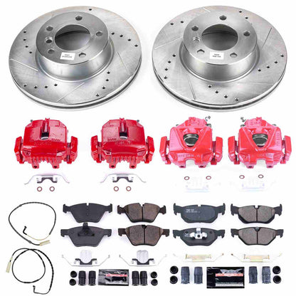 PowerStop Power Stop 2006 BMW 325xi Z23 Evolution Kit w/ Calipers - Front and Rear KC5357