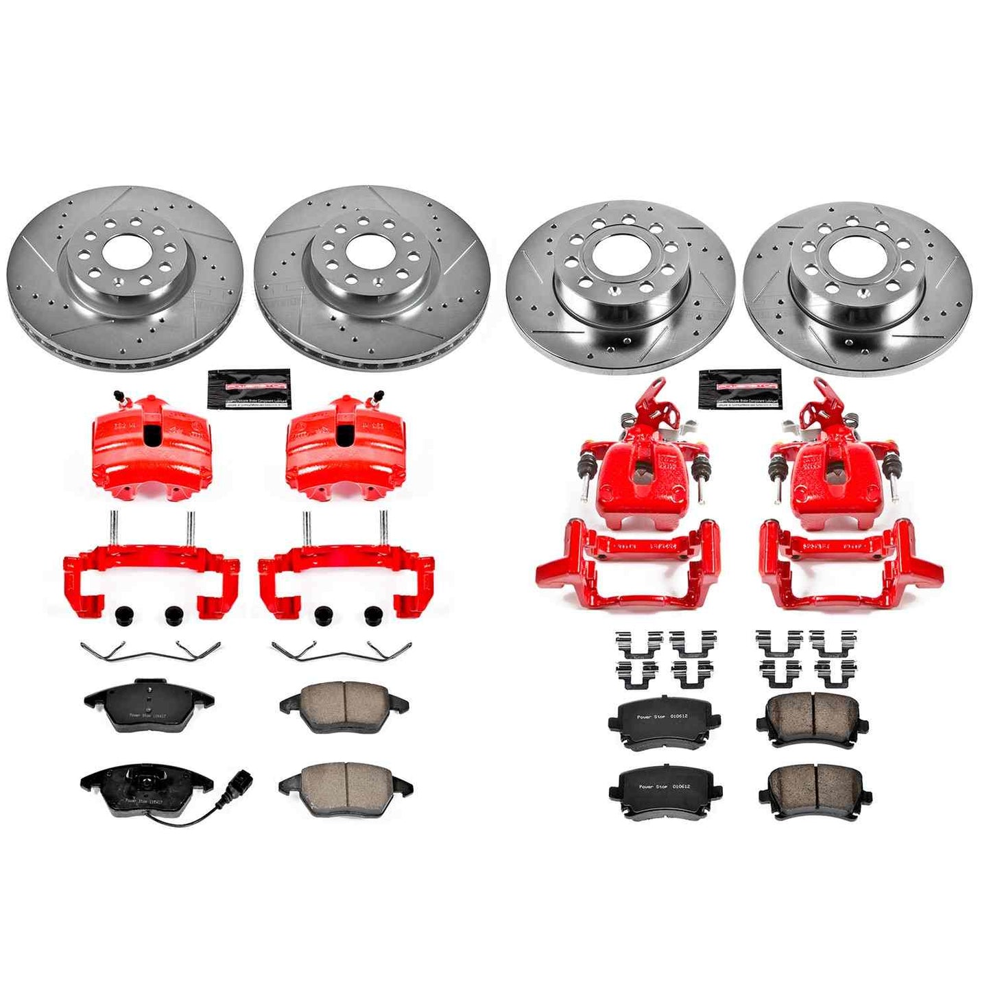 PowerStop Power Stop 2008 Audi A3 Z23 Evolution Kit w/ Calipers - Front and Rear KC5363