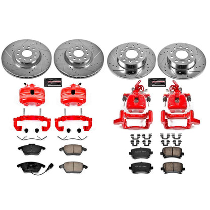 PowerStop Power Stop 2008 Audi A3 Z23 Evolution Kit w/ Calipers - Front and Rear KC5363
