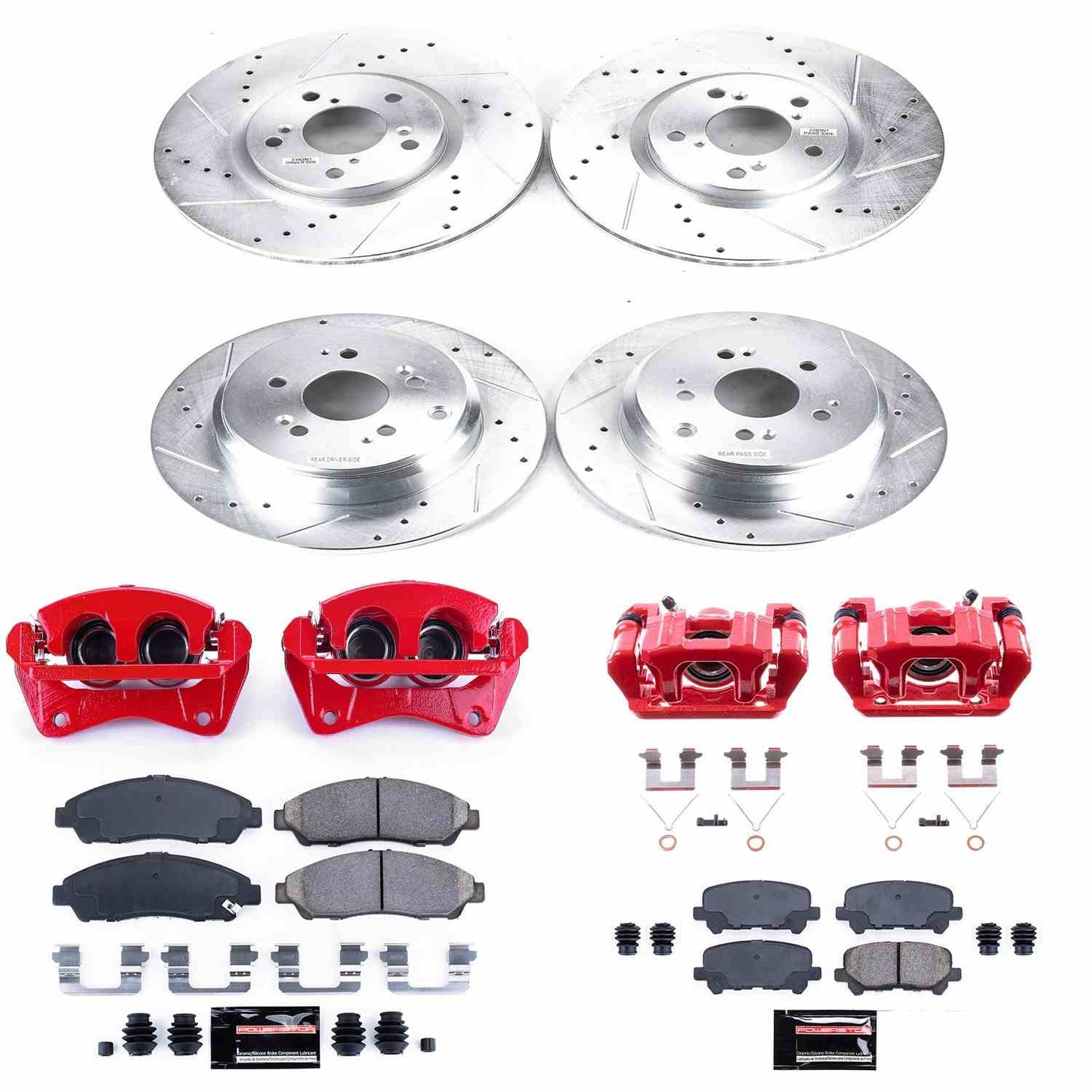 PowerStop Power Stop 09-11 Honda Pilot Z23 Evolution Kit w/ Calipers - Front and Rear KC5369A