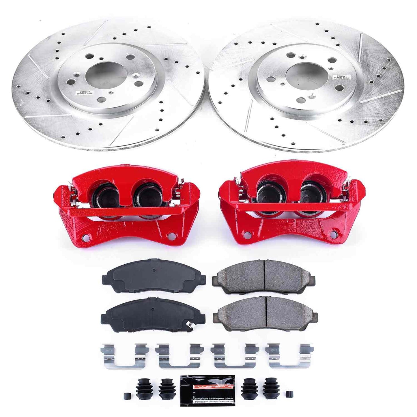 PowerStop Power Stop 09-15 Honda Pilot Z23 Evolution Kit w/ Calipers - Front KC5370A